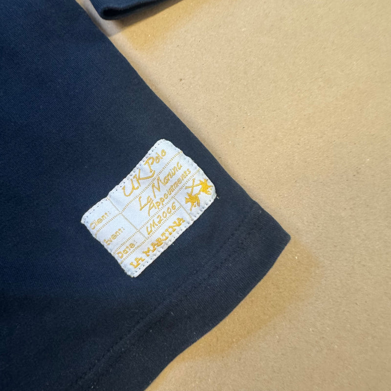 Detailansicht: Sourced limited accessories and clothes La Martina Argentina streetwear long sleeve poloshirt – Logo, Nähte oder Material