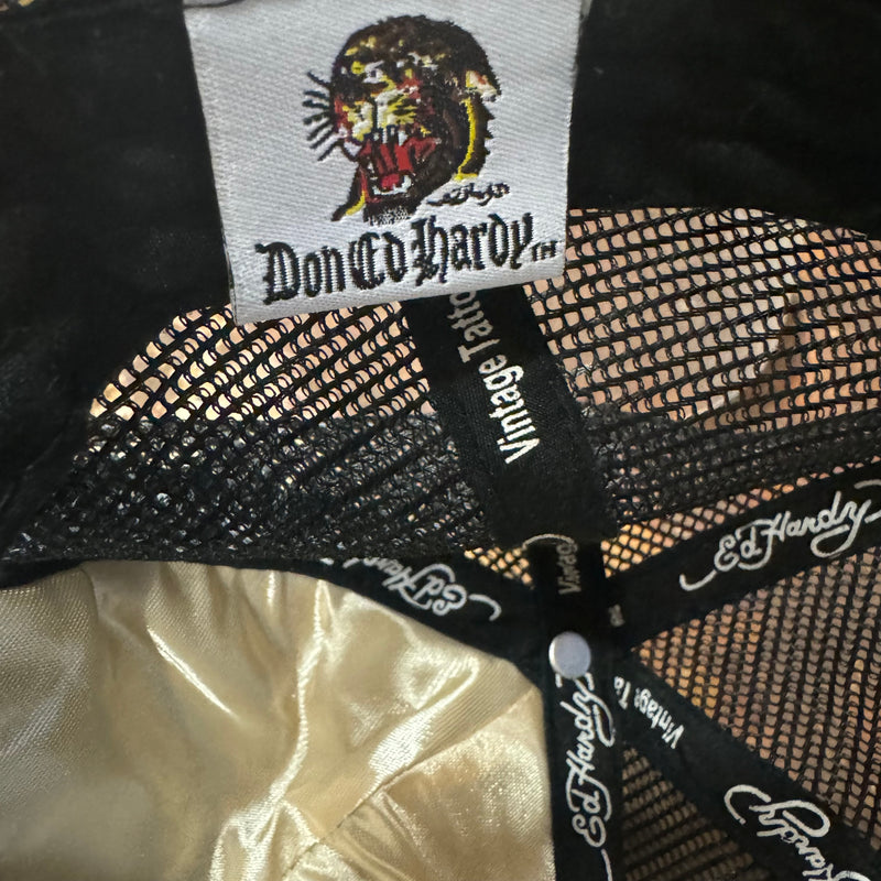 Detailansicht: Sourced limited accessories and clothes Ed Hardy cap – Logo, Nähte oder Material