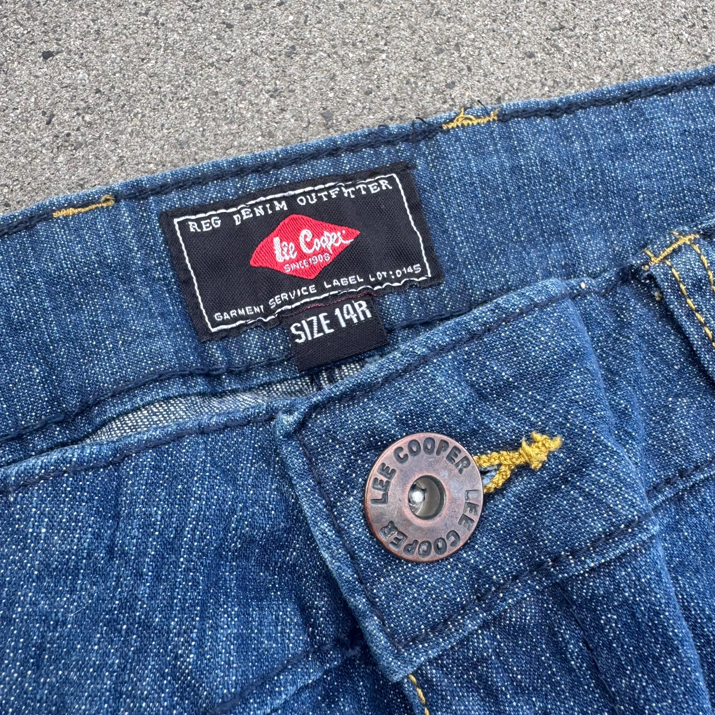 Lee Cooper wide leg stone washed jeans