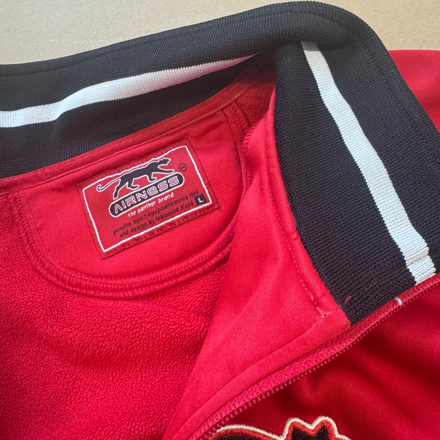 Airness football thick red trackjacket