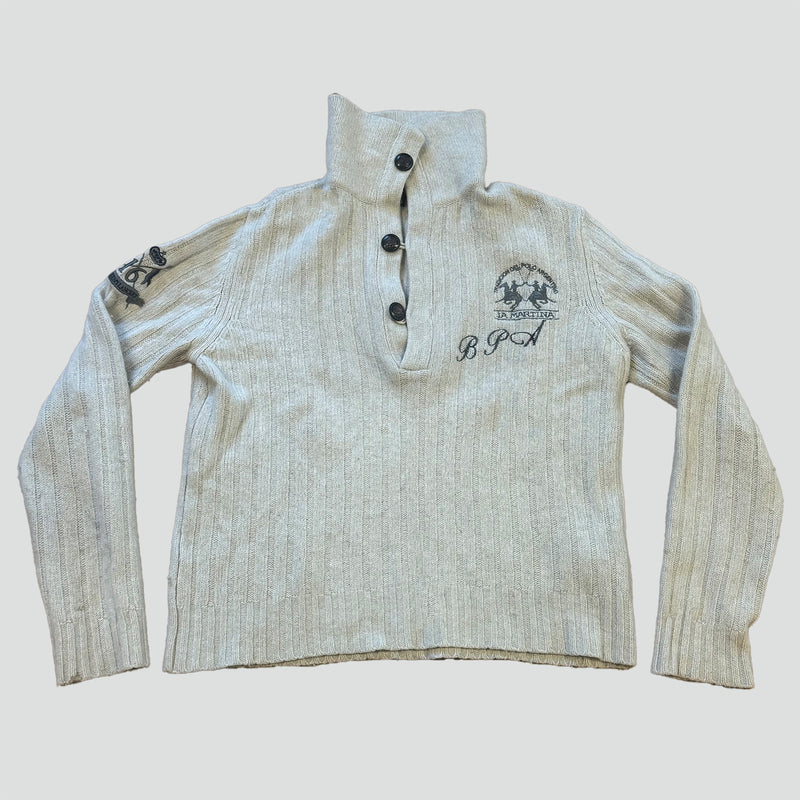 Sourced limited accessories and clothes Knitted La Martina roll-neck jumper used – Secondhand Streetwear