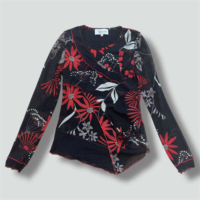 Sourced limited accessories and clothes Affinités Armand Thiery black floral longsleeve. – Secondhand Streetwear