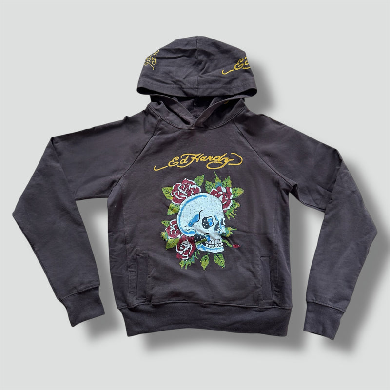 Sourced limited accessories and clothes Ed Hardy vintage cropped light hoodie – Secondhand Streetwear