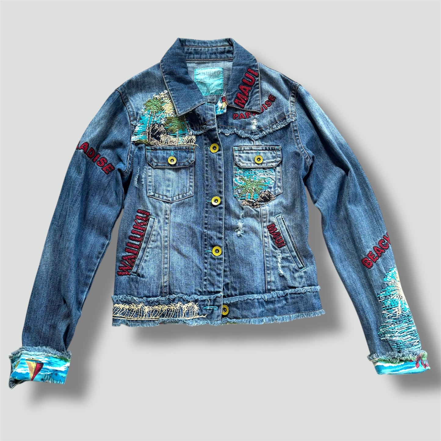 Blanco Jeans embroidered retro women’s denim jacket