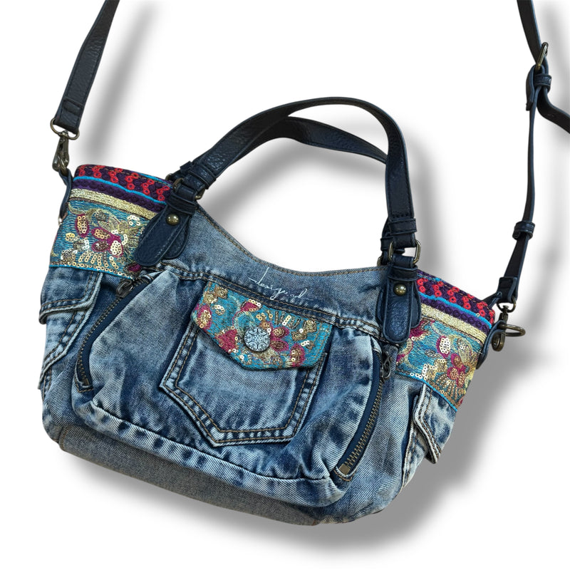 Sourced limited accessories and clothes Vintage glitter jeans Desigual handbag – Secondhand Streetwear