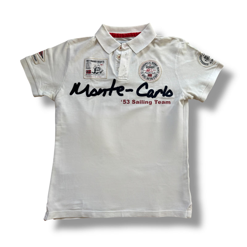 Sourced limited accessories and clothes Monte Carlo white polo by Geographical Norway – Secondhand Streetwear