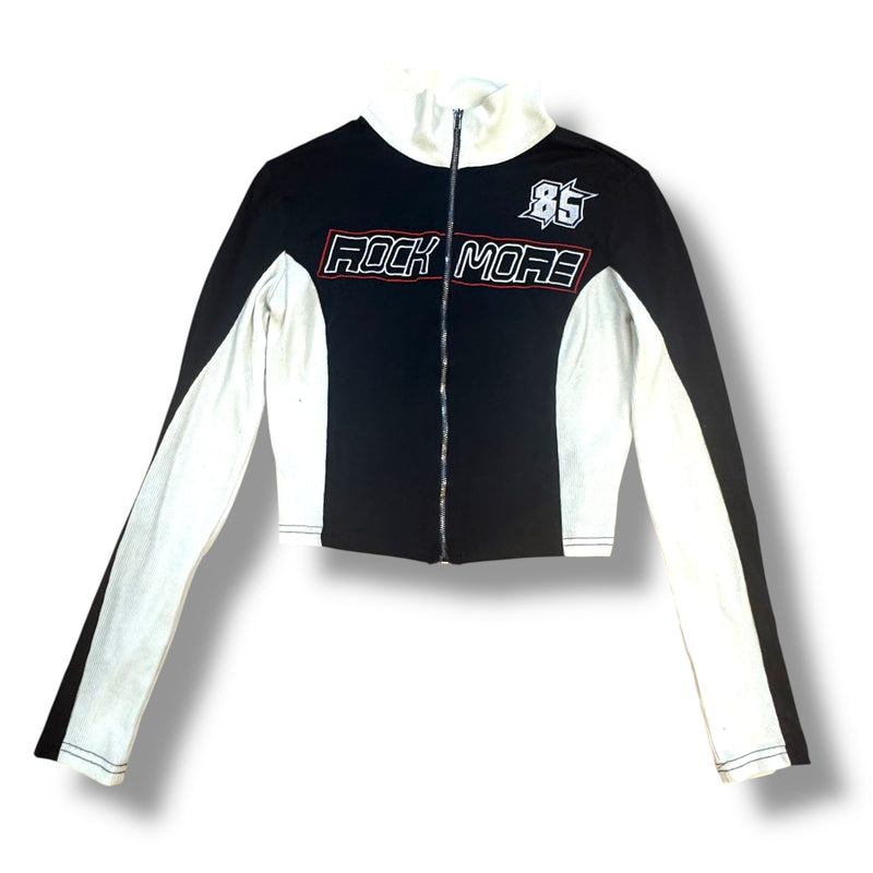 Sourced limited accessories and clothes Vintage Y2K Rock More cropped zip-up – Secondhand Streetwear
