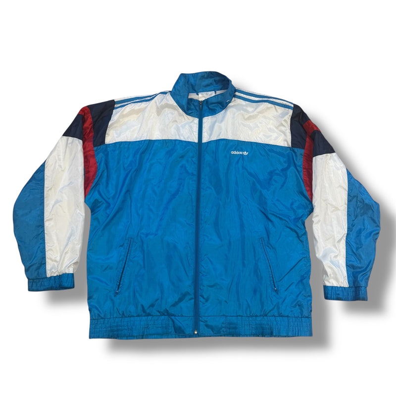 Sourced limited accessories and clothes Vintage Adidas oversized skyblue track jacket – Secondhand Streetwear