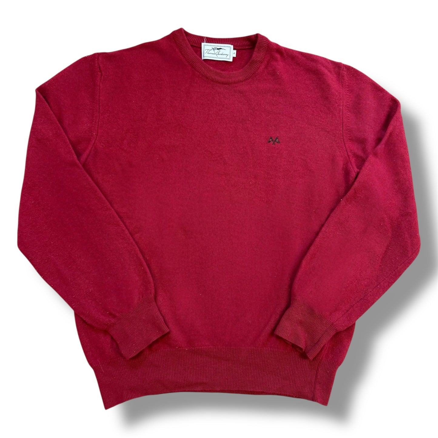 Vintage Burberry red lambswool sweatshirt