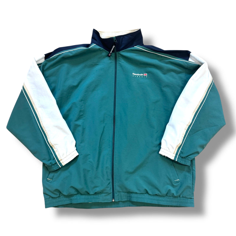 Detailansicht: Sourced limited accessories and clothes Reebok OG 90s vintage trackjacket – Logo, Nähte oder Material