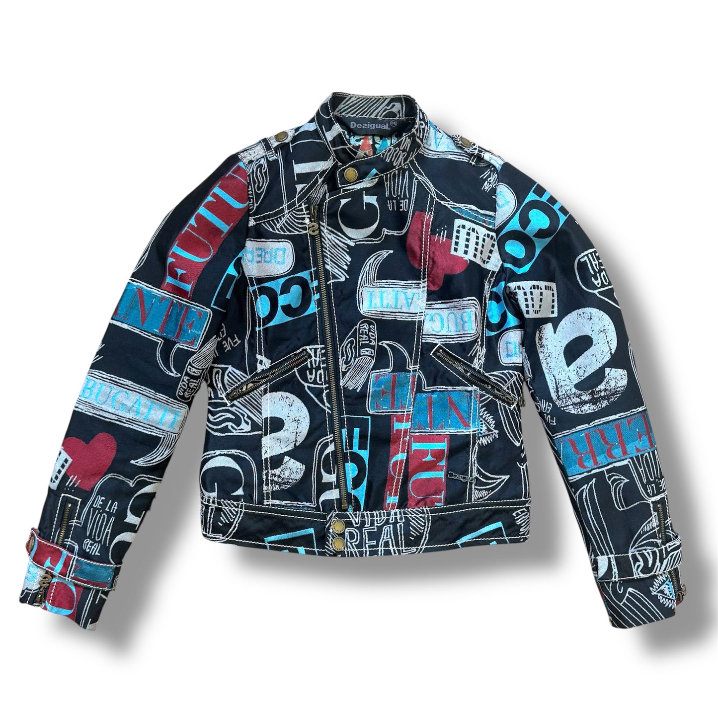 "Vida Real" Desigual embroidered jacket