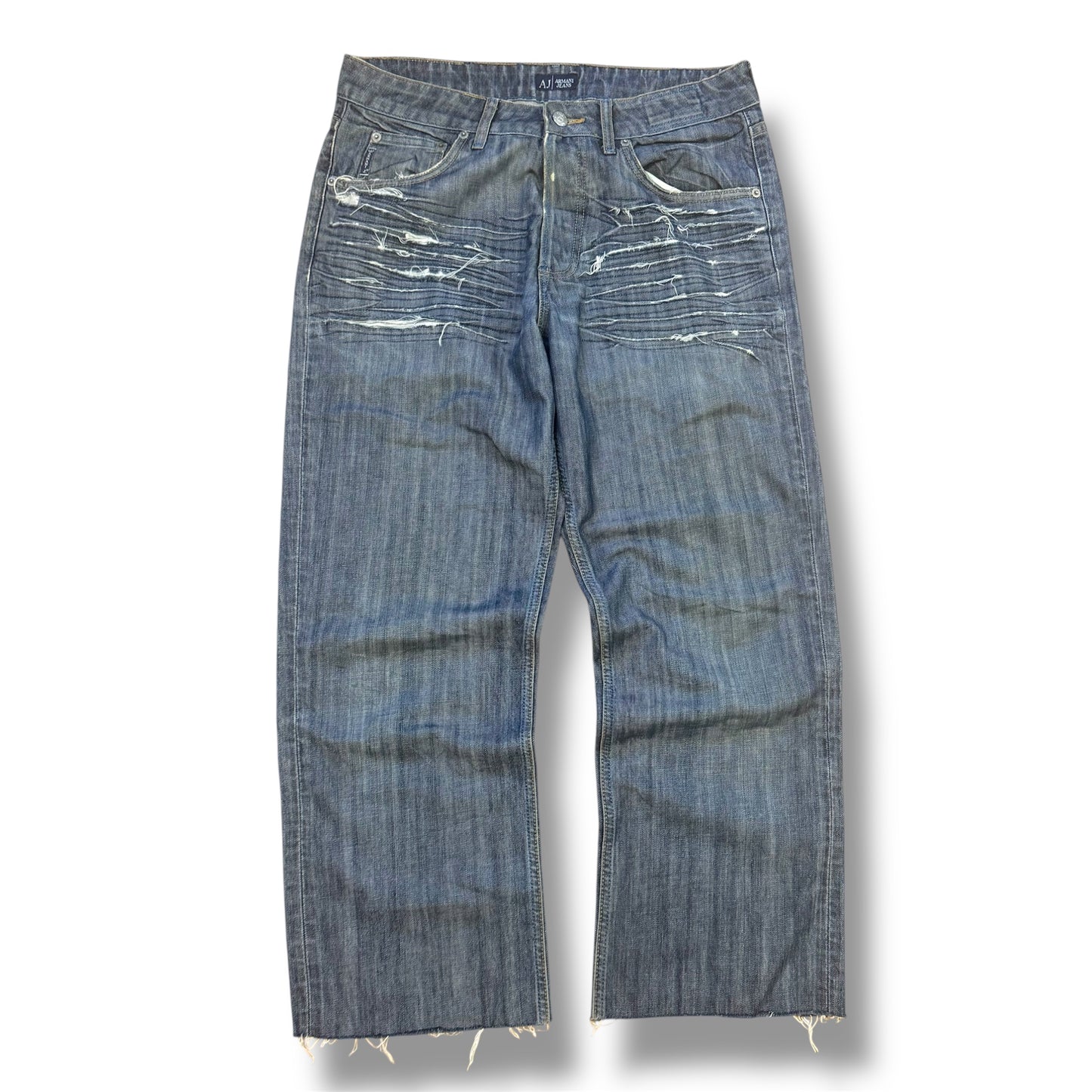 J14 Armani baggy ripped jeans