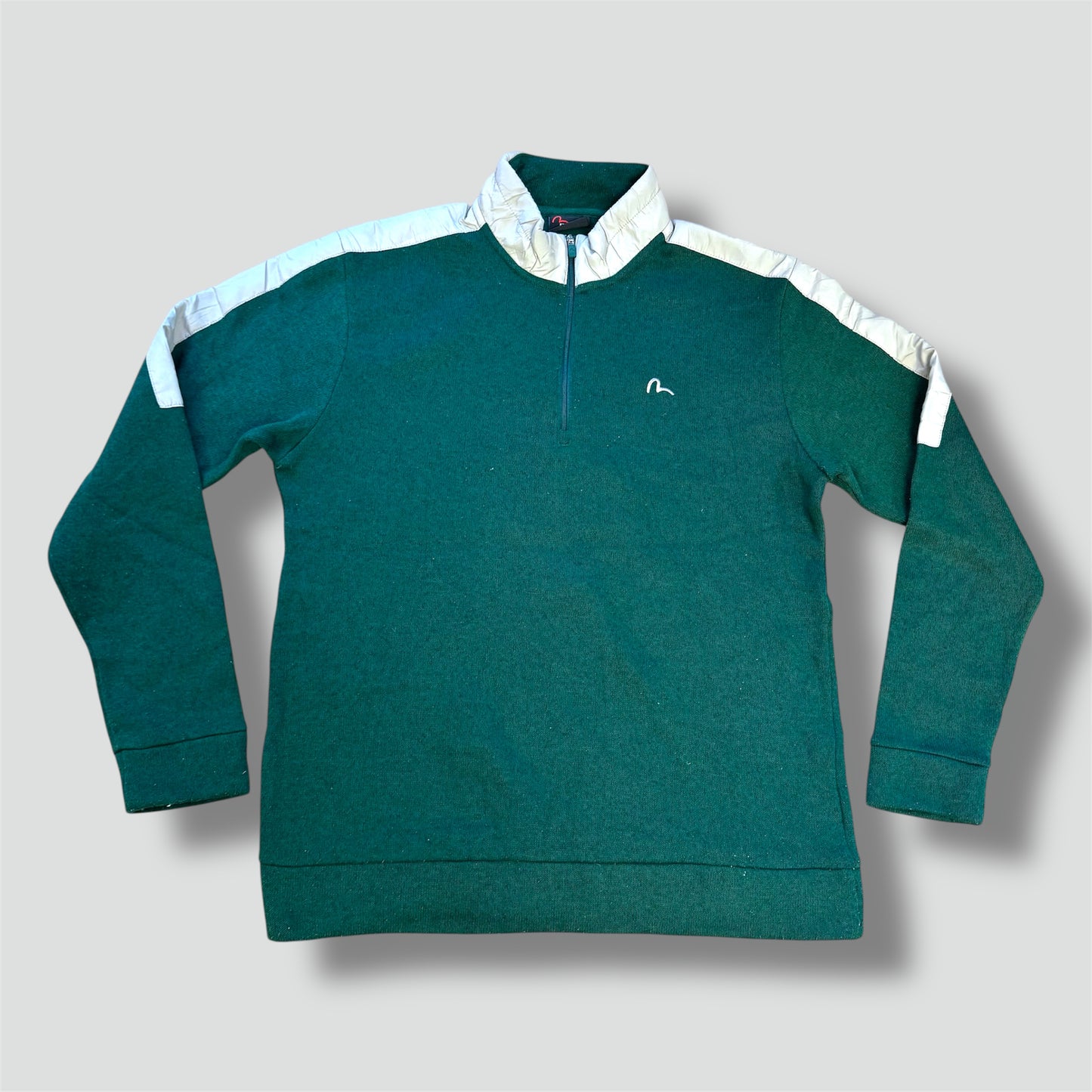 Evisu green fleece sweatshirt