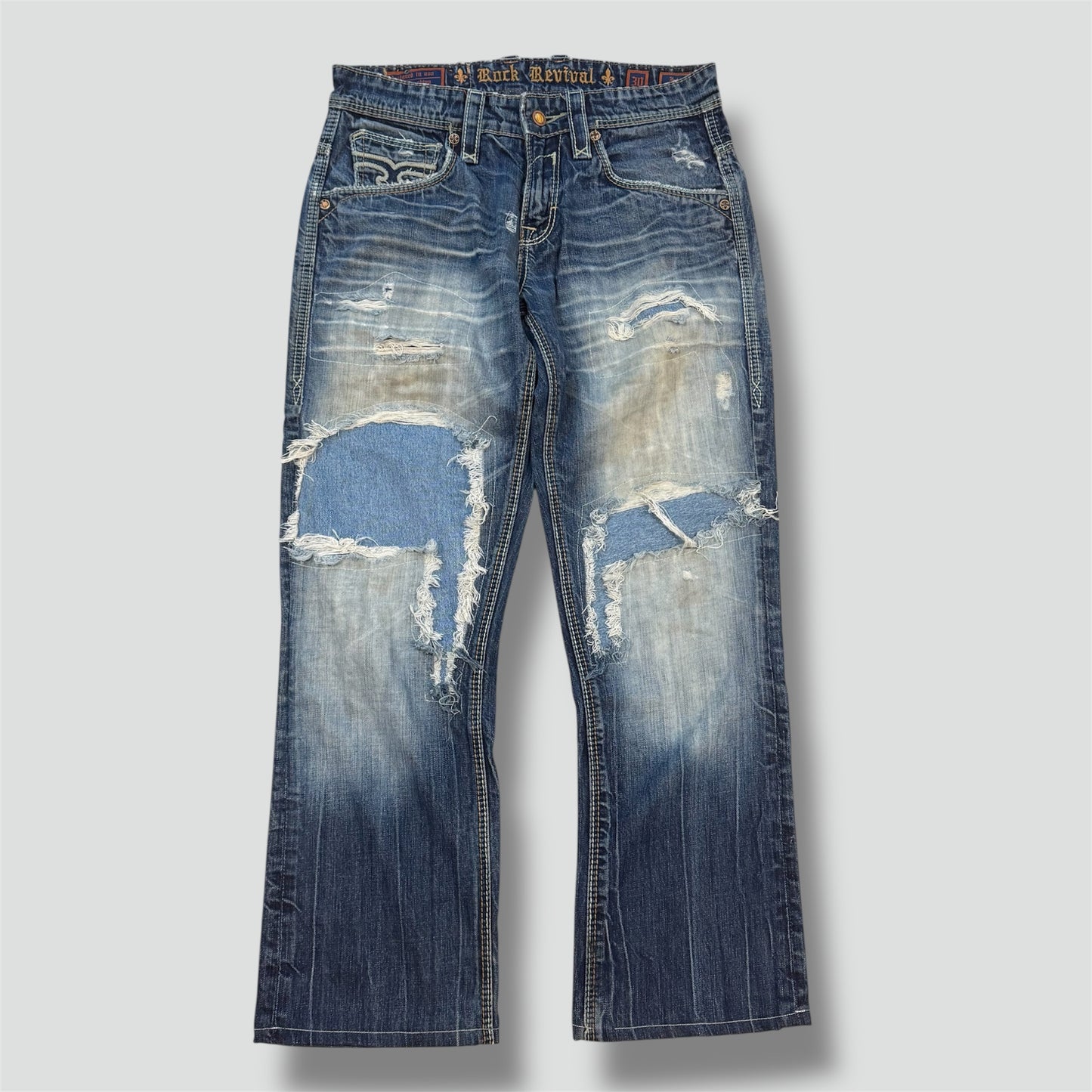 Rock Revival ripped and reworked jeans