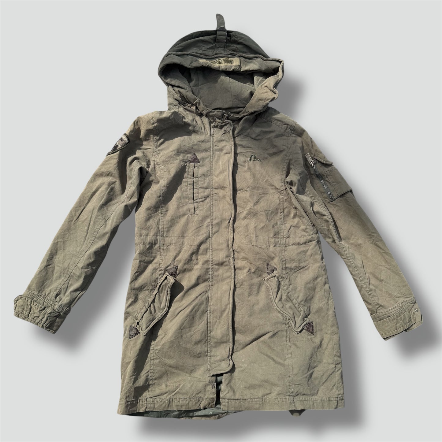 Unique Evisu green raincoat