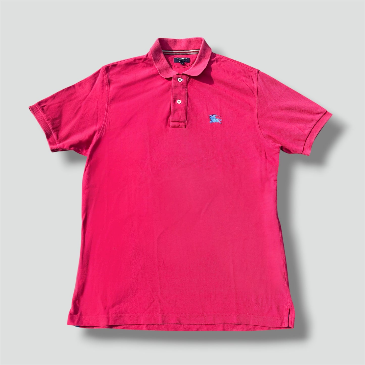 Burberry London blue logo vintage red poloshirt