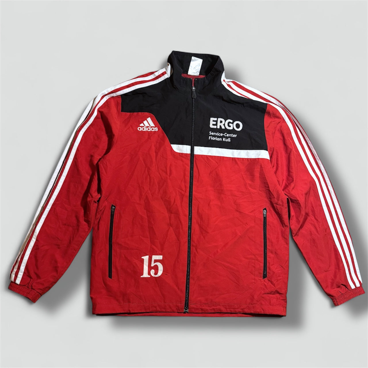 Adidas Ergo red vintage football track jacket