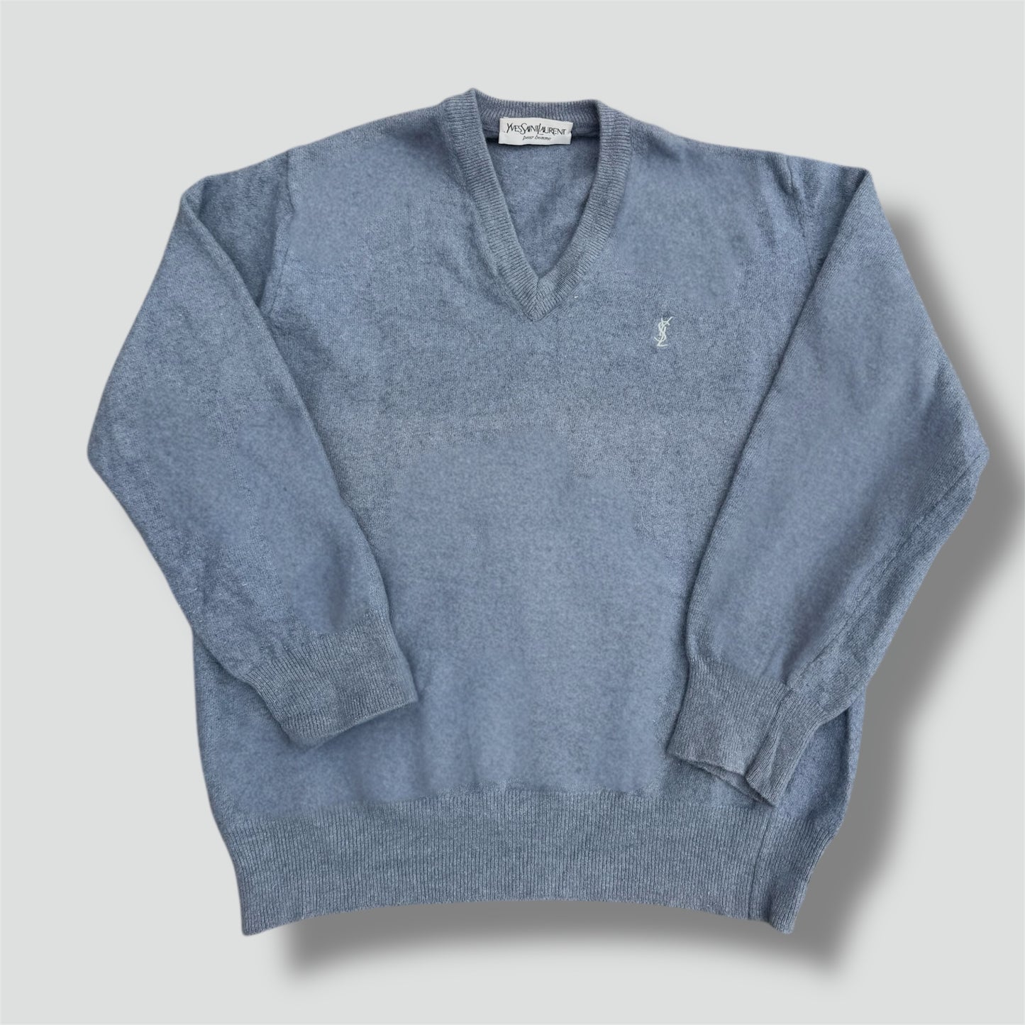 Yves Saint Laurent blue wool sweater