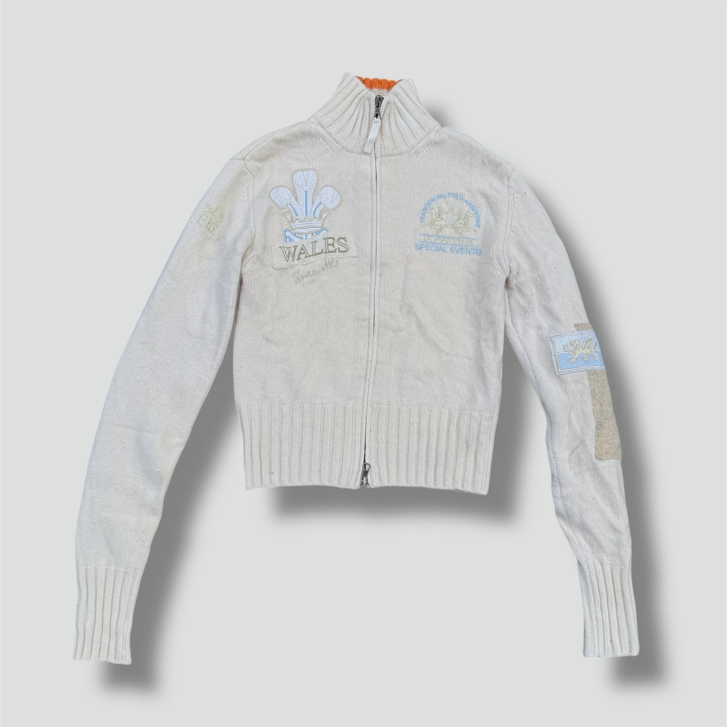 La Martina Wales vintage knitted zip-up