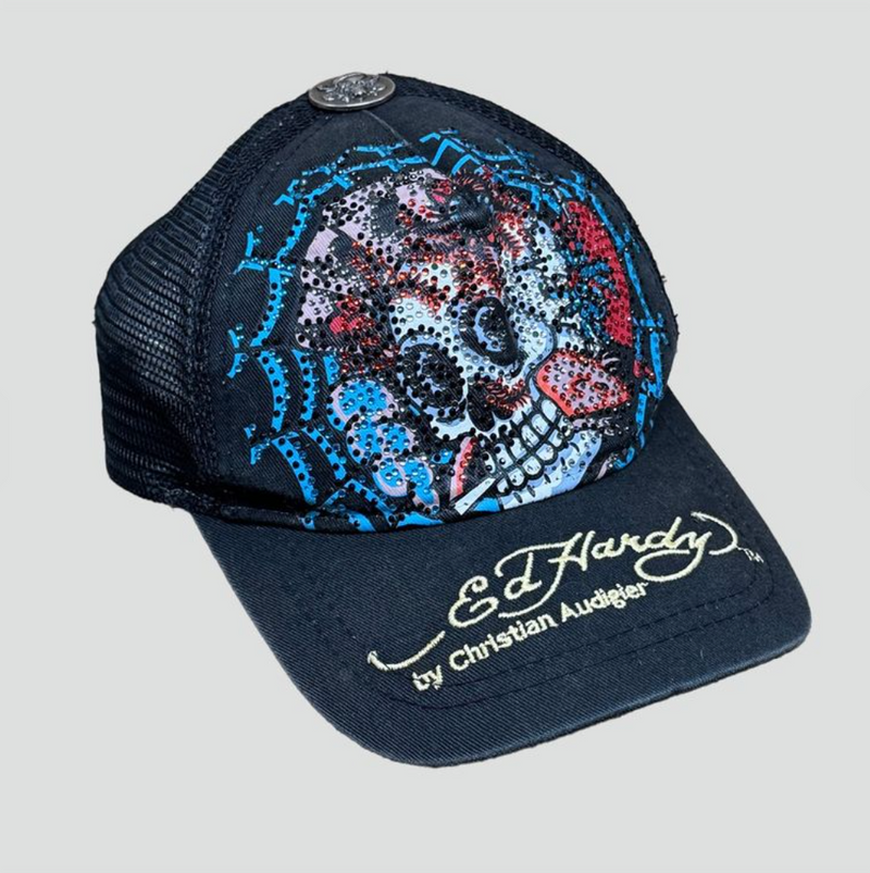 Sourced limited accessories and clothes Ed Hardy cap with rhinestones – Secondhand Streetwear