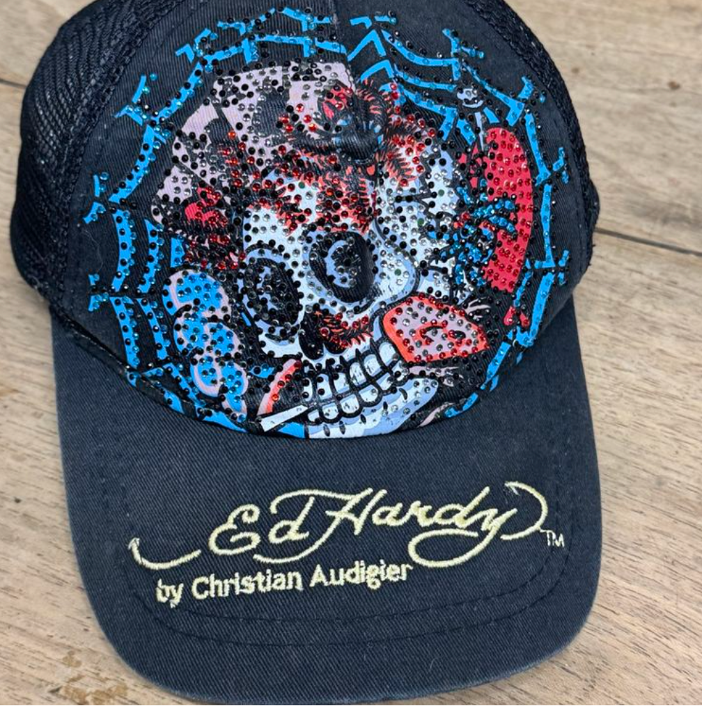 Ed Hardy cap with rhinestones