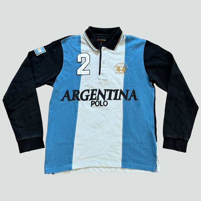 Sourced limited accessories and clothes Vintage La Martina Argentina poloshirt – Secondhand Streetwear