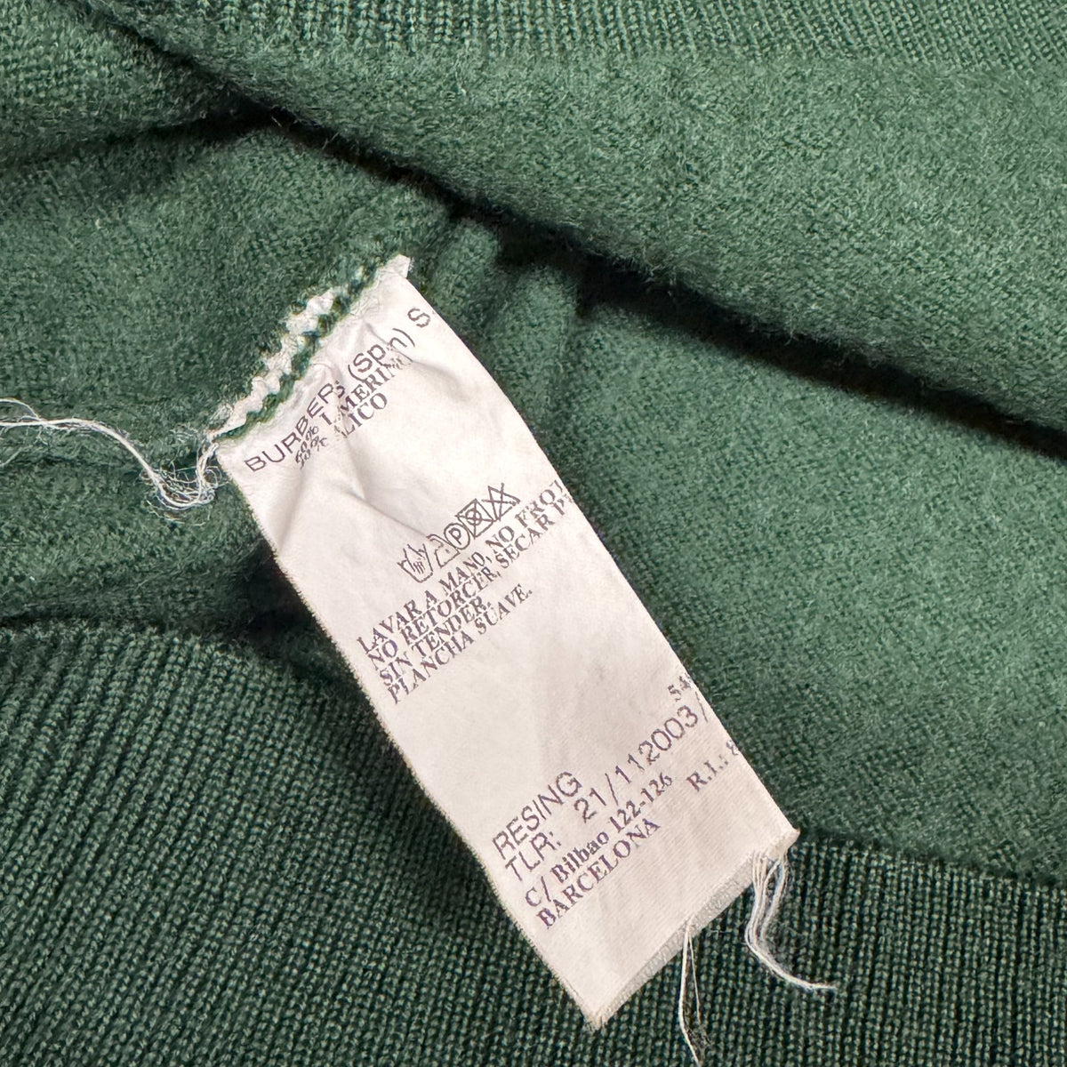 Burberry's of London green vintage wool sweatshirt – Close-up 4