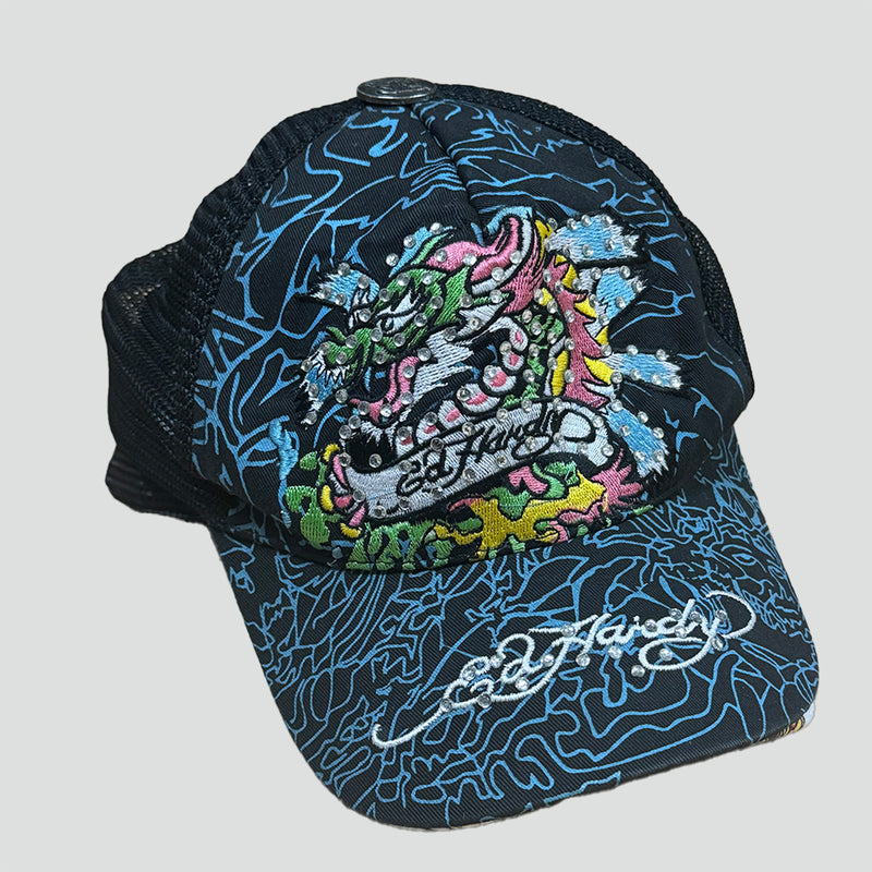 Sourced limited accessories and clothes Ed Hardy pattern cap – Secondhand Streetwear