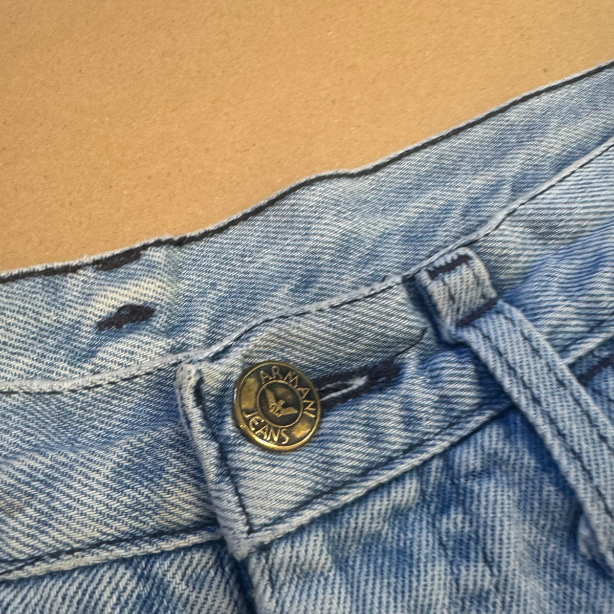 Giorgio Armani skyblue vintage jeans – Close-up 6