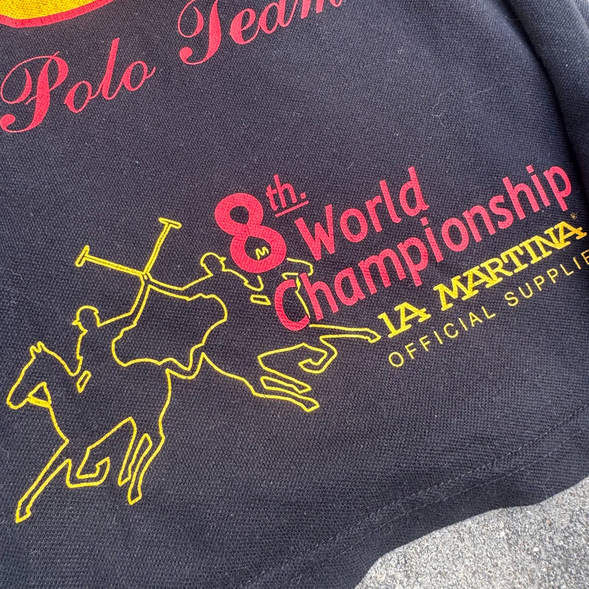 La Martina Ferrari vintage retro polo shirt – Close-up 6