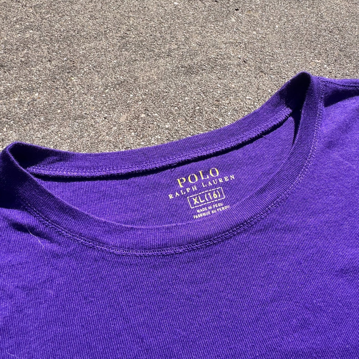 Polo Ralph Lauren purple longsleeve T-shirt – Close-up 2