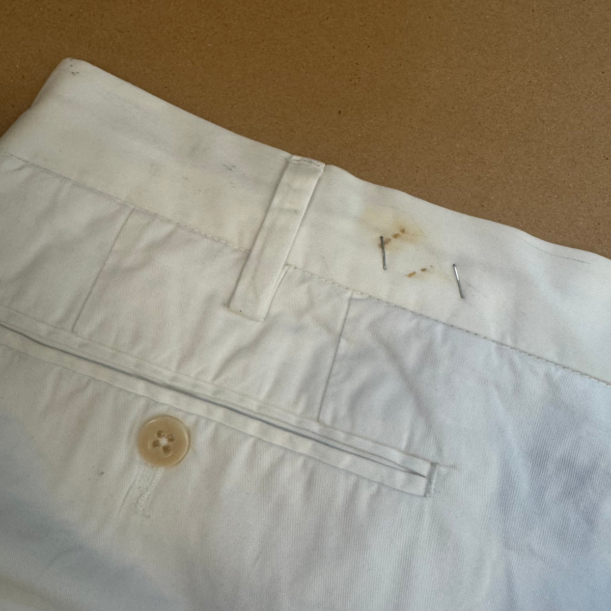 Polo Ralph Lauren white summer chinos – Close-up 3