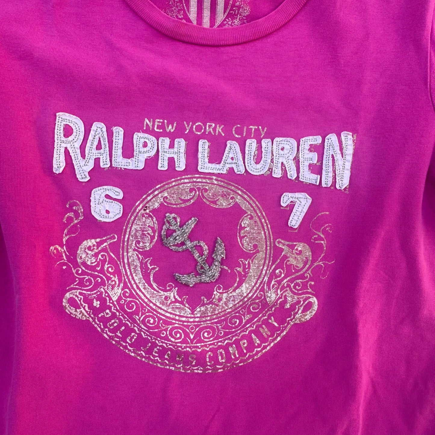 Ralph Lauren Jeans 67 pink T-shirt – Close-up 4