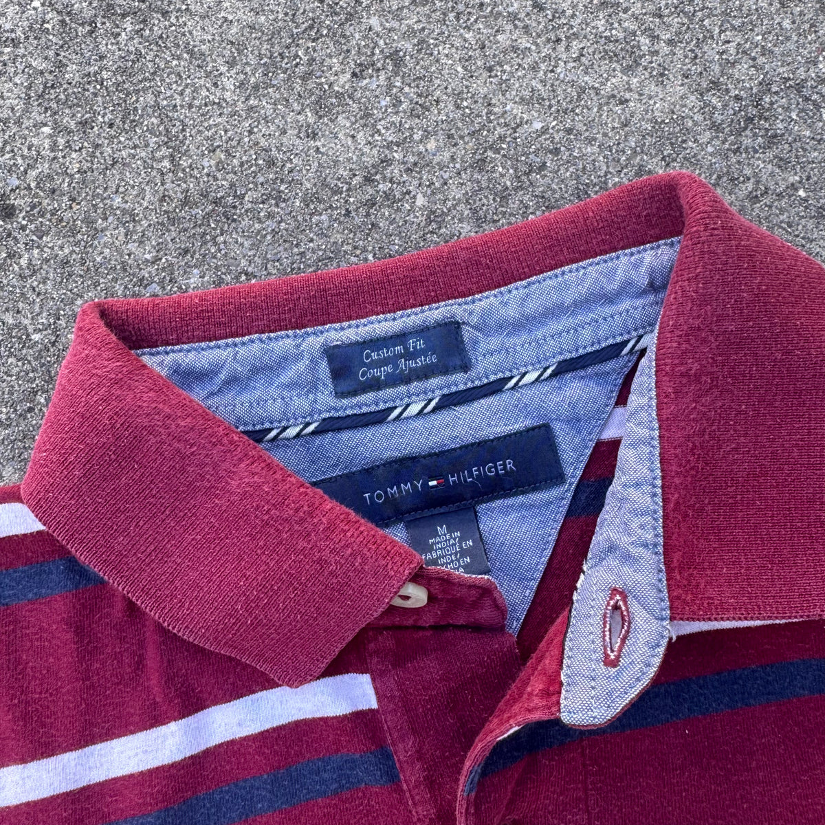 Tommy Hilfiger vintage striped polo shirt – Close-up 2