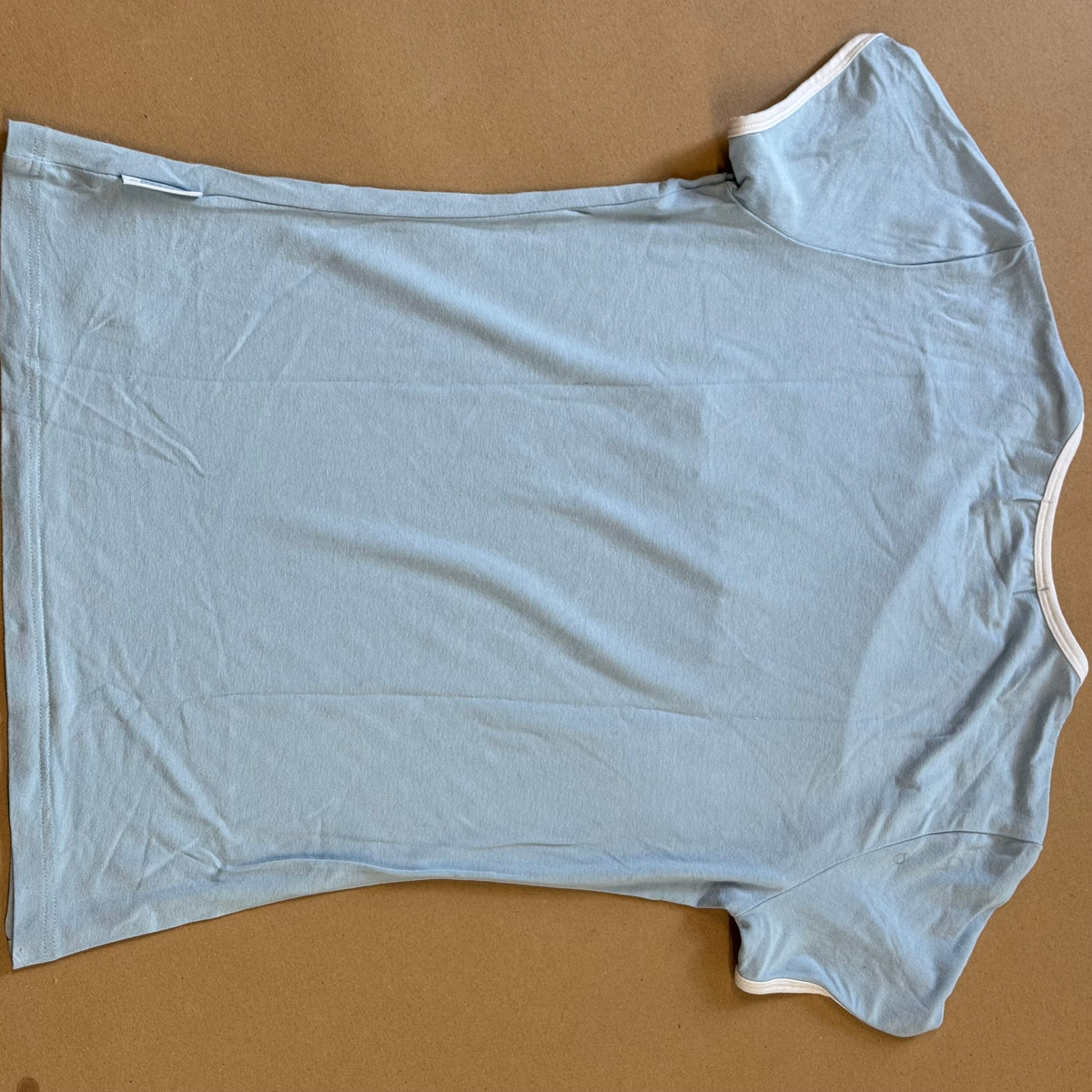 Vintage style skyblue Airness women’s t-shirt – Close-up 2