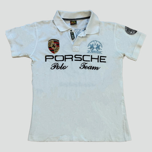 La Martina Porsche Polo in White