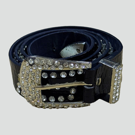 Vintage-style Y2K rhinestone belt