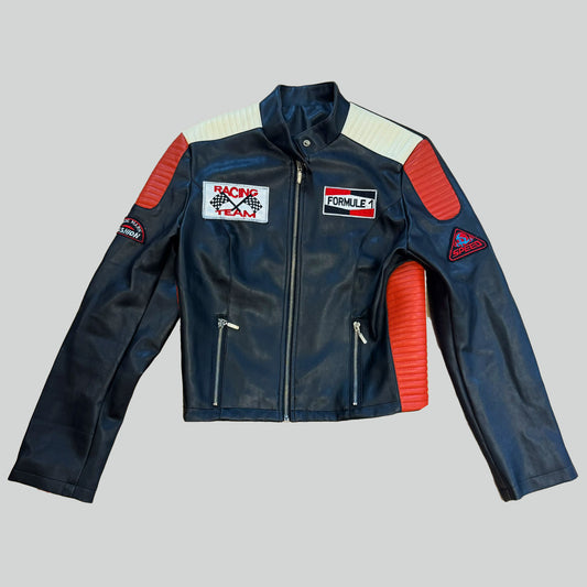 Formule 1 Racing Team vintage leather-like jacket