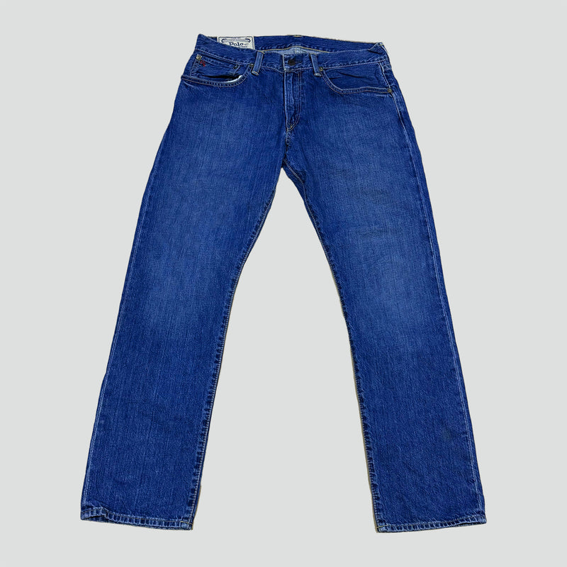 Detailansicht: Sourced limited accessories and clothes Polo Ralph Lauren vintage straight leg jeans – Logo, Nähte oder Material