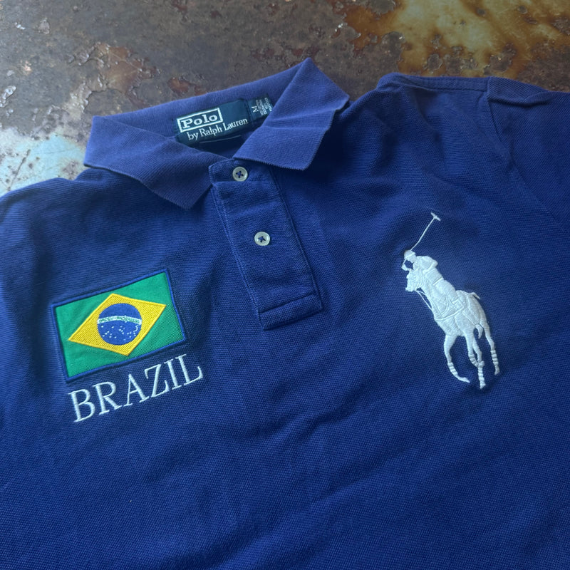 Detailansicht: Sourced limited accessories and clothes Polo Ralph Lauren Brazil poloshirt – Logo, Nähte oder Material