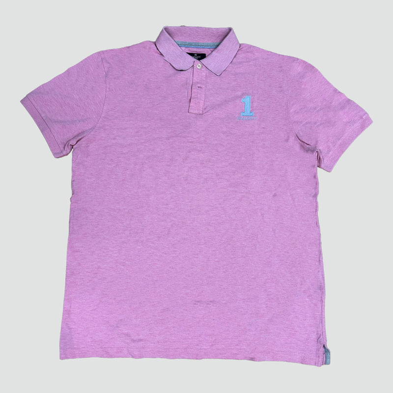 Sourced limited accessories and clothes Hackett London number 1 classic pink polo – Secondhand Streetwear
