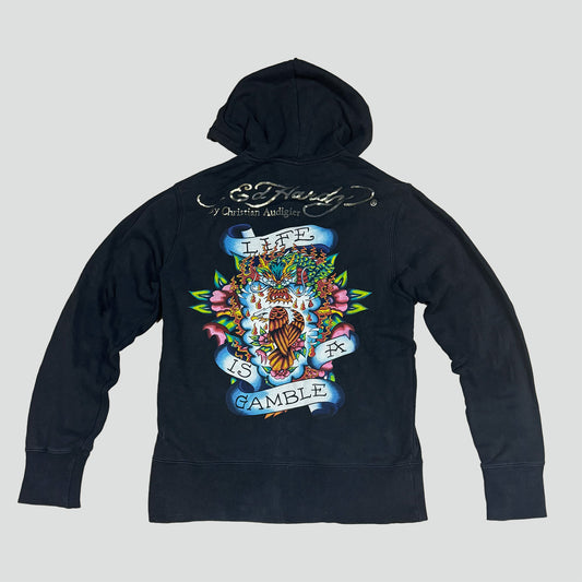 Ed Hardy black zipup hoodie