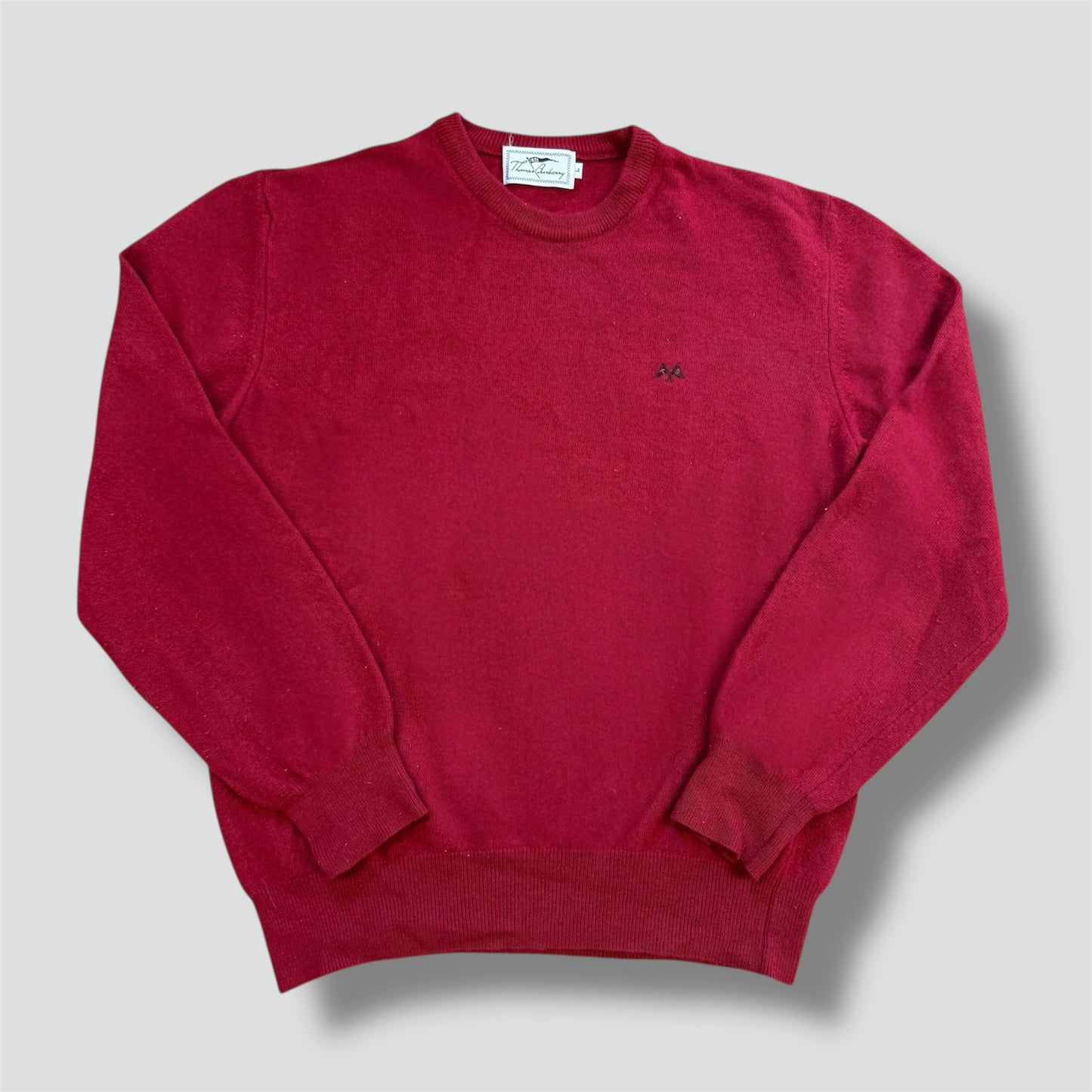 Vintage Burberry red lambswool sweatshirt