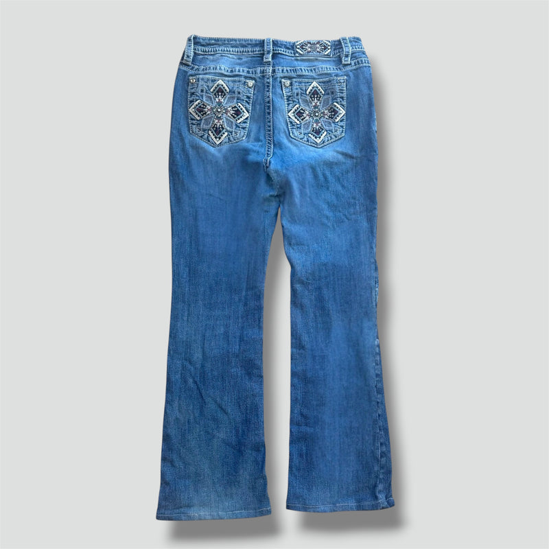 Sourced limited accessories and clothes Miss Me embroidered vintage denim jeans – Secondhand Streetwear