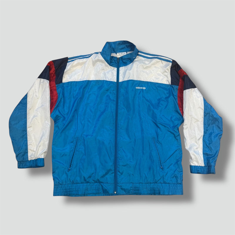 Sourced limited accessories and clothes Vintage Adidas oversized skyblue track jacket – Secondhand Streetwear