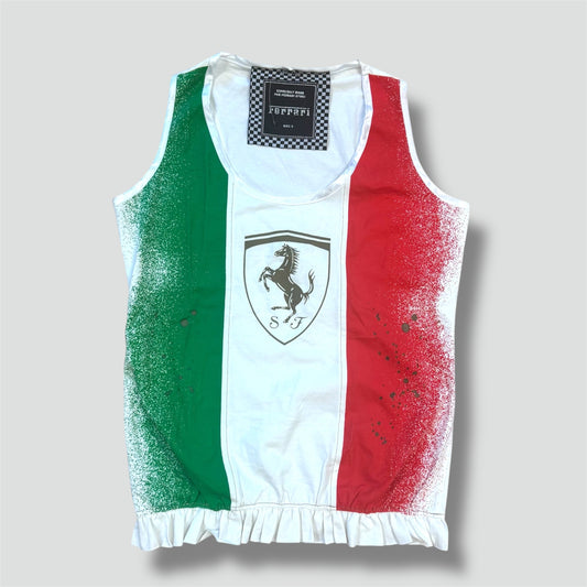 Vintage Ferrari Italia tricolore tank top