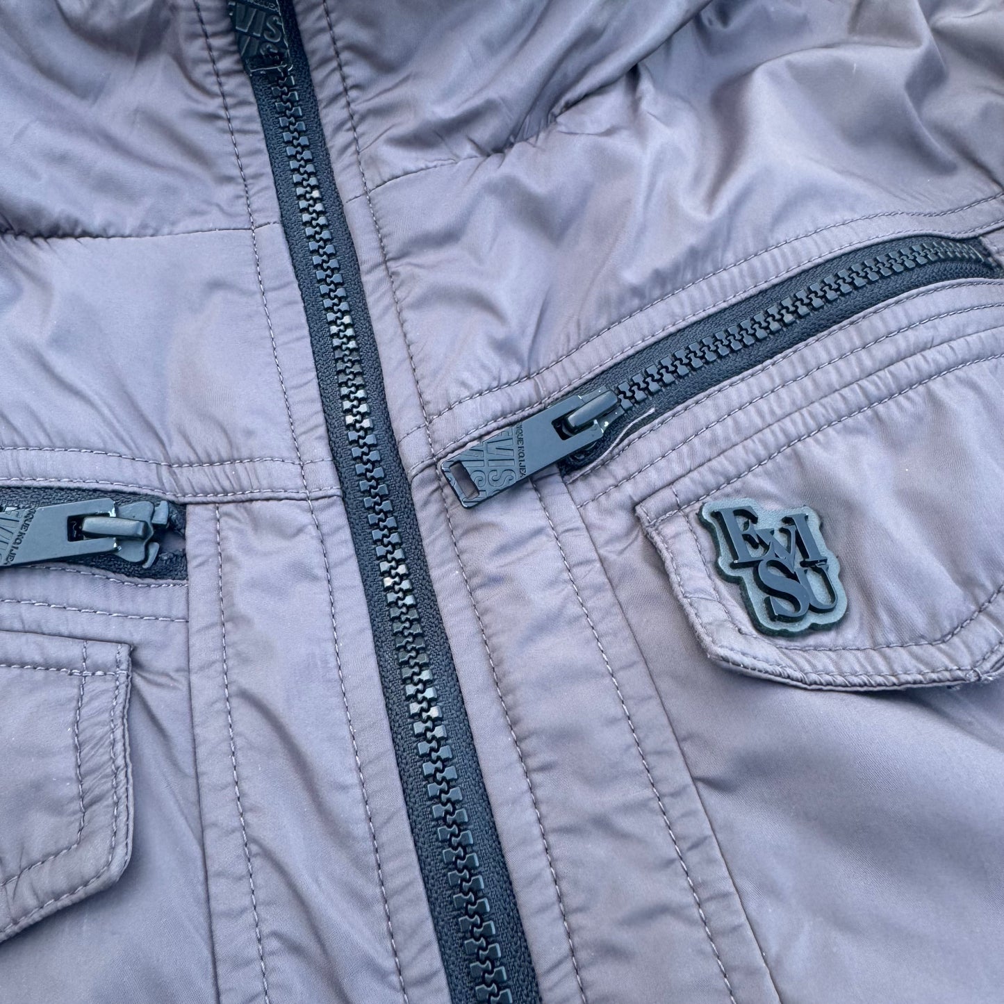 Evisu vintage brown 00s rain jacket