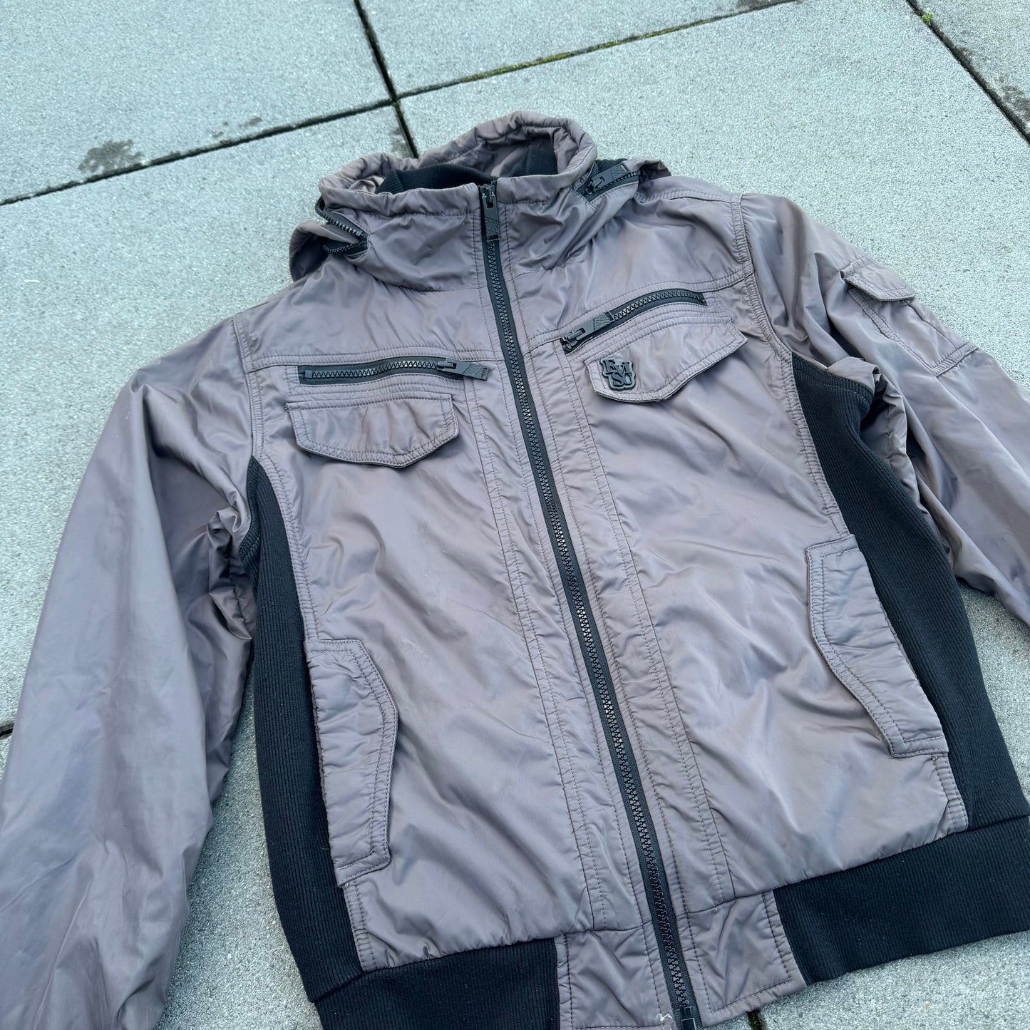 Evisu vintage brown 00s rain jacket