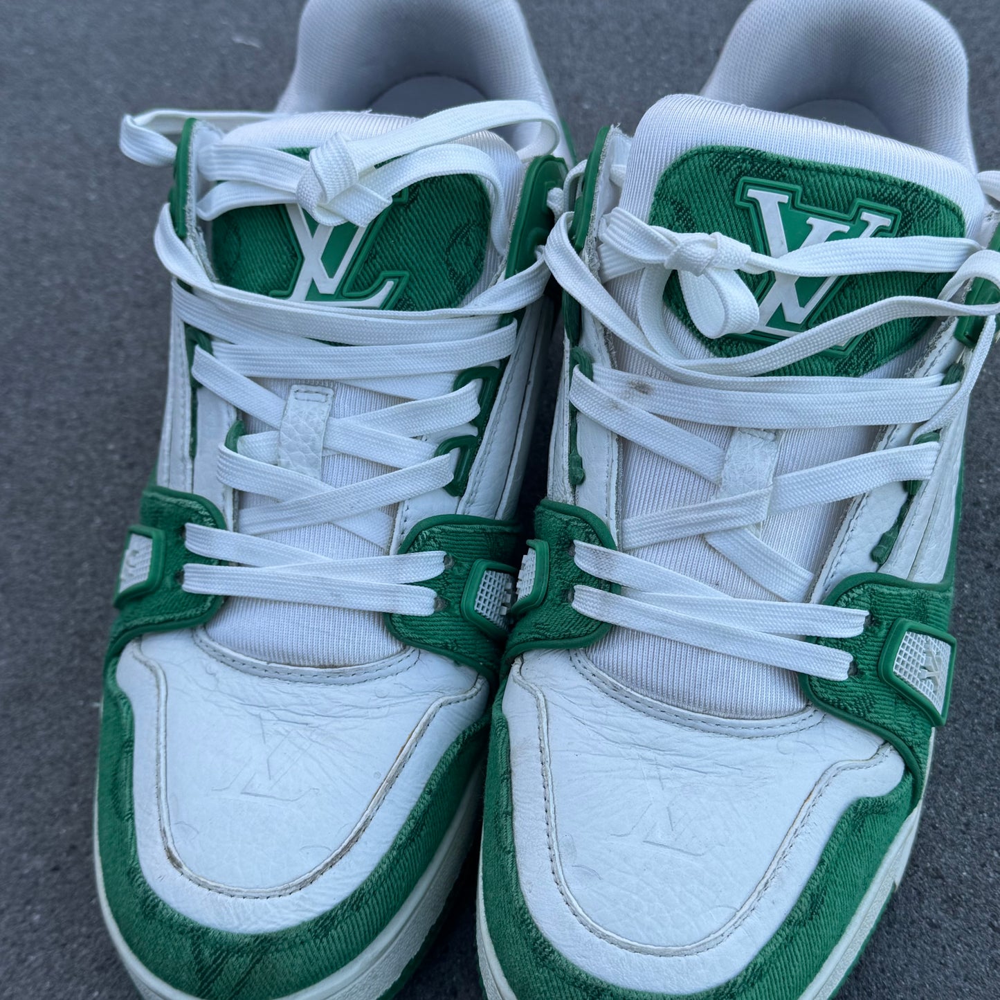 Louis Vuitton LV Trainer Monogram green and white