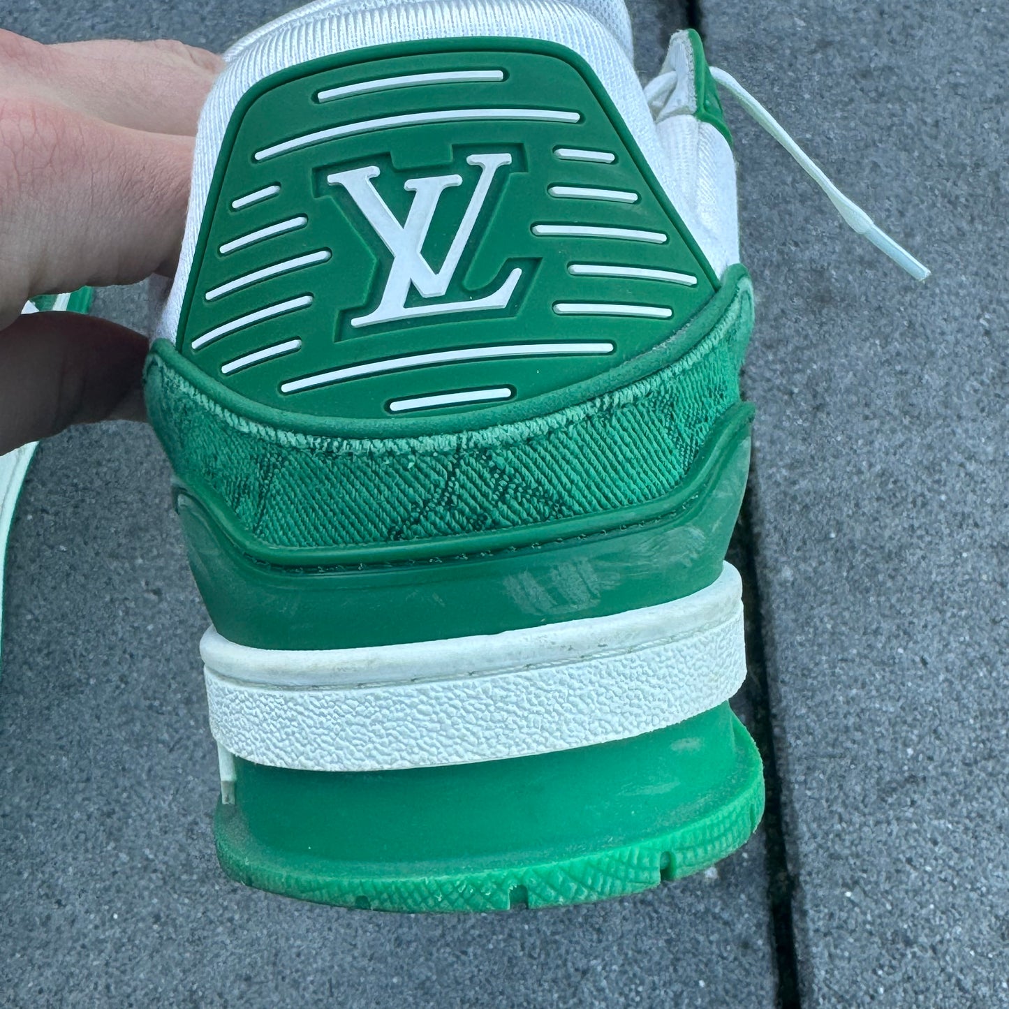 Louis Vuitton LV Trainer Monogram green and white
